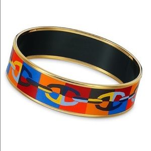 Hermès “Optique Chaine d'Ancre" Enamel Bracelet